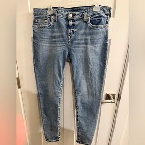 True Religion Halle Mid Rise Super Skinny Jean Women’s 34